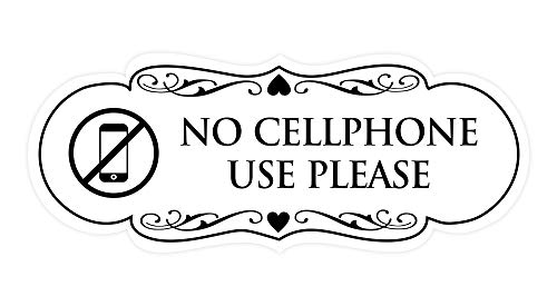 Panneau no cellphone use please petit format pour restaurant et cabinet