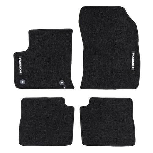 FROGUM Horizon Tapis Auto Velour Moquette pour Peugeot e-2008 Depuis 2019| Inodores | avec Fixations | Pratiques et élégants