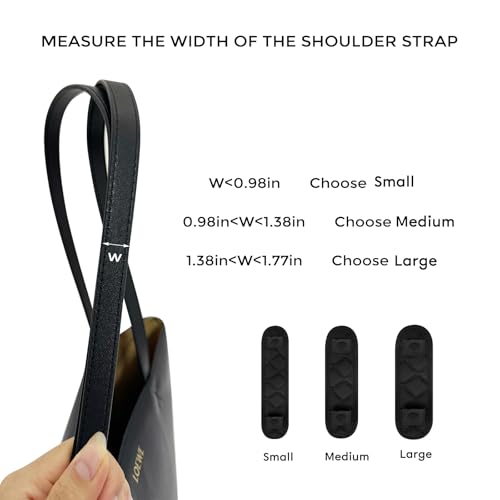 Image of GIVLEFLY Shoulder Strap Pad for Purse and Tote Bags, Soft Nylon Cushion Cover, Snap-On Protector for Flat Handbag & Crossbody Straps