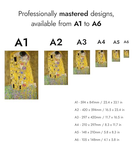 Affiche Gustav Klimt Le Baiser, décoration murale moderne pour impression salon chic