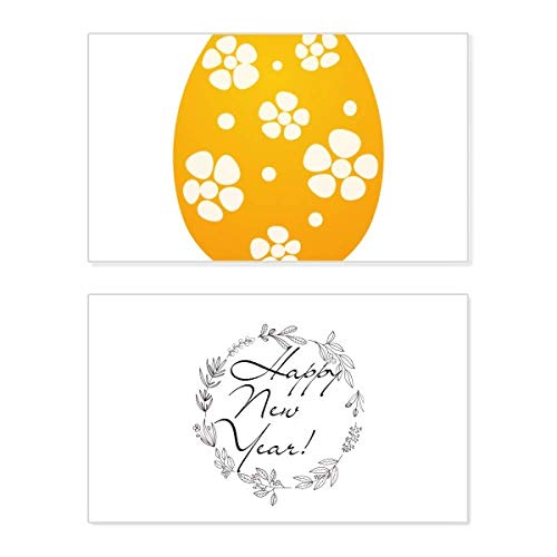 Tarjeta de Año Nuevo religiosa con huevo de Pascua amarillo, el regalo festivo ideal