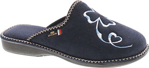 Womens 14117 Plush Embroidered House Slippers Made in