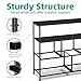 ANTSUN Dresser TV Stand Entertainment Center with Fabric Drawers Media Console Table with Open Shelves for TV up to 45 inch Storage Drawer Organizer Unit for Bedroom, Living Room, Entryway (Black)