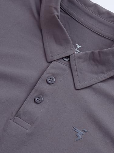 Image of TECHNOSPORT Mens Slim Fit Solid Full Sleeve Cotflex Polo T-Shirt for Regular and Casual Uses
