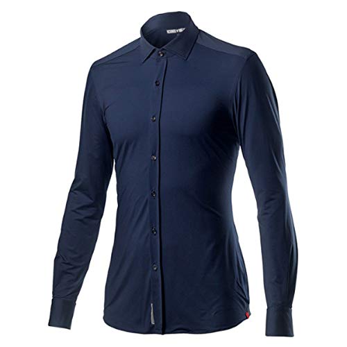 Castelli VG Button Shirt - Men's Dark Infinity Blue, XXL