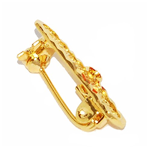 14KT GP BABY "DIOS ME BENDIGA" Y CRUZ AZABACHE BROCHE - "GOD BLESS ME" WITH CROSS EVIL EYE PIN3