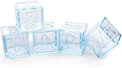 Paquete de 36 cochecitos azules para baby shower, cochecitos de plástico para decoración de baby shower y proyectos de manualidades (tamaño 2-34