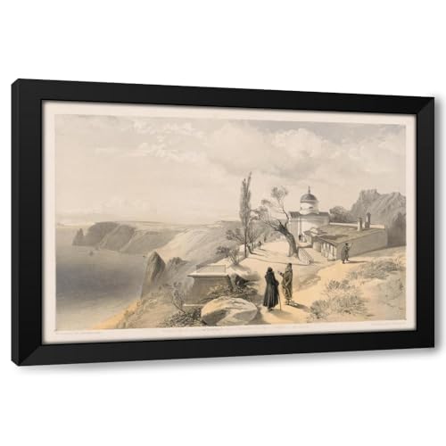 ArtDirect The Monastery of St. George and Cape Fiolente, looking west (1855_1855) Custom Framed Art Print Giclee Print or Canvas Options with Various Sizes and Customization by William Simpson