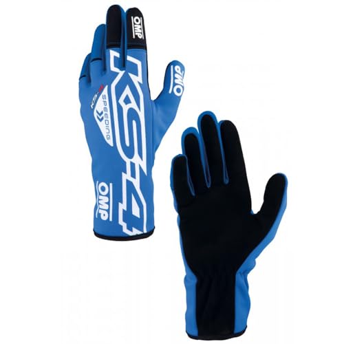 OMP KB0-2750-A01-043-004 Gants de karting Bleu blanc