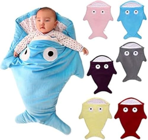Baby Shark Sleeping Bag, Wearable Blanket for Infants and Babies, Anti-Kicking, Machine Washable, Cartoon Swaddle Sack, Multiple Colors Available...