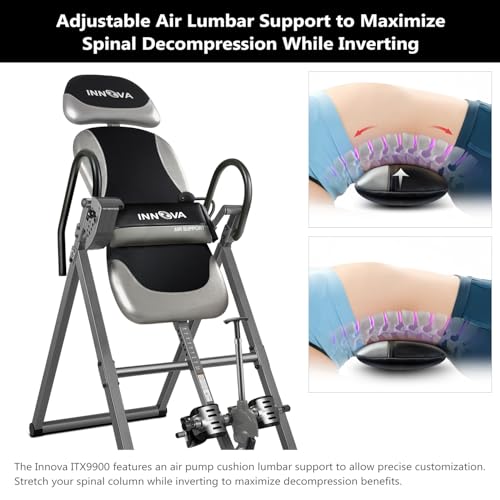 Image of Innova ITX9900 Inversion Table with Air Lumbar Support, Black /Gray