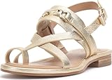 Vince Camuto Women's Lenni Flat Sandal, Egyptian Gold, 8