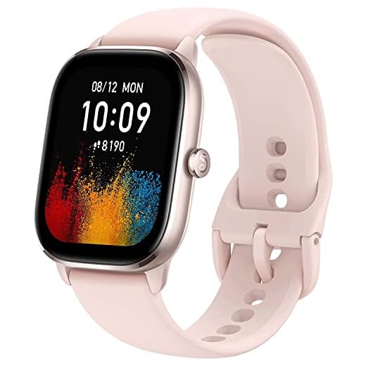 Amazfit GTS 4 Mini Relógio Inteligente para Mulheres Homens, Alexa Built-in, GPS, Rastreador de Fitness com 120+ Modos Esportivos, Vida da Bateria de 15 Dias, Android Phone iPhone (Pink)