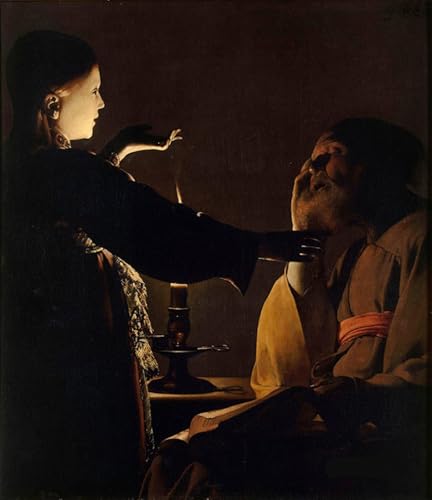 Peinture pour la décoration de la chambre à coucher avec l'impression sur toile de Georges De La Tour