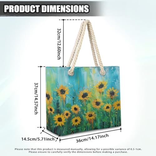 Vacation Beach Bag for Ladiess Women Medium Casual Travel Tote Bag Swim Pool Totes Bag with Hemp Rope Handle4