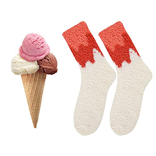 Fuzzy Socks For Women Girls Cute Cozy Socks Fluffy Funny Silly Comfy Slipper Socks Colorful Winter Warm Plush Sleeping Socks Soft Thick House Socks Christmas Socks Gifts Family Holiday Socks 4 Pairs #TOP6