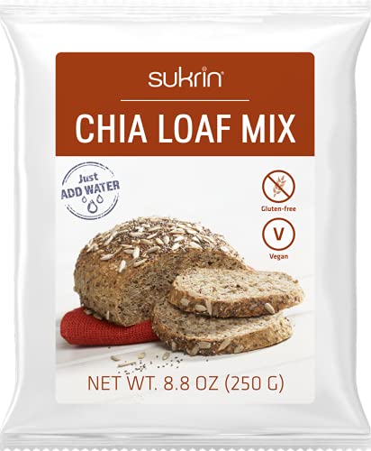 Sukrin Chia Bread Mix - Gluten Free, Low Carb Bread Mix - 8.8 Oz Packets (Pack Of 5) #TOP2