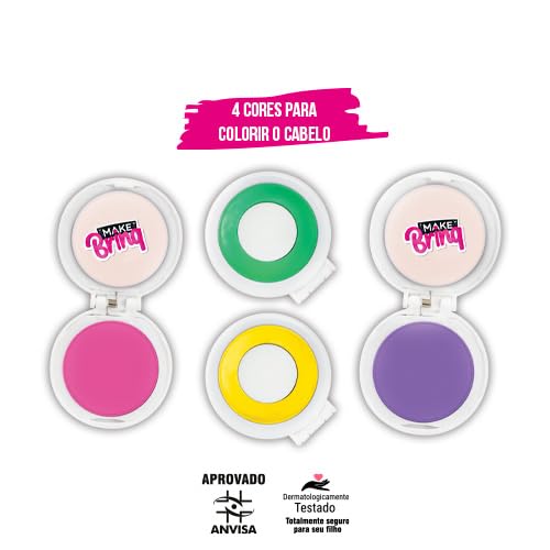 Kit Mechas Coloridas De Cabelo E Adesivos Para Unha