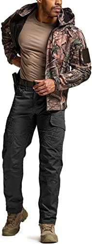CQR Men's Tactical Pants, Water Resistant Ripstop Cargo Pants, Lightweight EDC Work Hiking Pants, Outdoor Apparel, Duratex Mag Pocket Black, 32W x 32L - 3