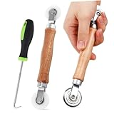 PENIKOKO Aluminium Fliegengitter rollwerkzeug mit Ergonomischem Holzgriff Langlebiges Fenstergitter...