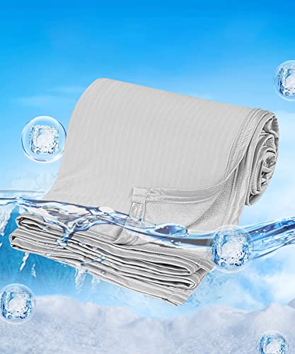 ENOKAWA ブランケット 接触冷感 毛布 ひんやり ひざ掛け シングル 凉感 160X205cm タオルケット クールケッ...