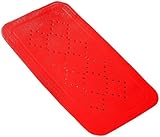 Spirella - Alfombra de baño de Espuma de PVC Alaska - Antideslizante con ventosas y Orificios de Drenaje, antimoho - Roja - 71 x 36 cm