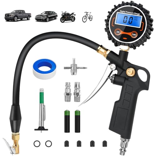 250 PSI Digital Tire Pressure Gauge for Car Truck RV Motorcycle Bicycle