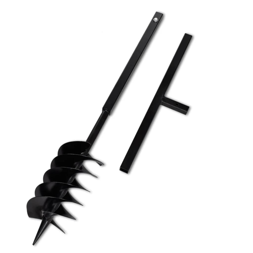 Broca con mango, 150 mm, para taladro, jardín, suelo, suelo, suelo, taladro, taladro, taladro en espiral, taladro manual, broca para madera, broca de metal, tres espirales, hierro negro