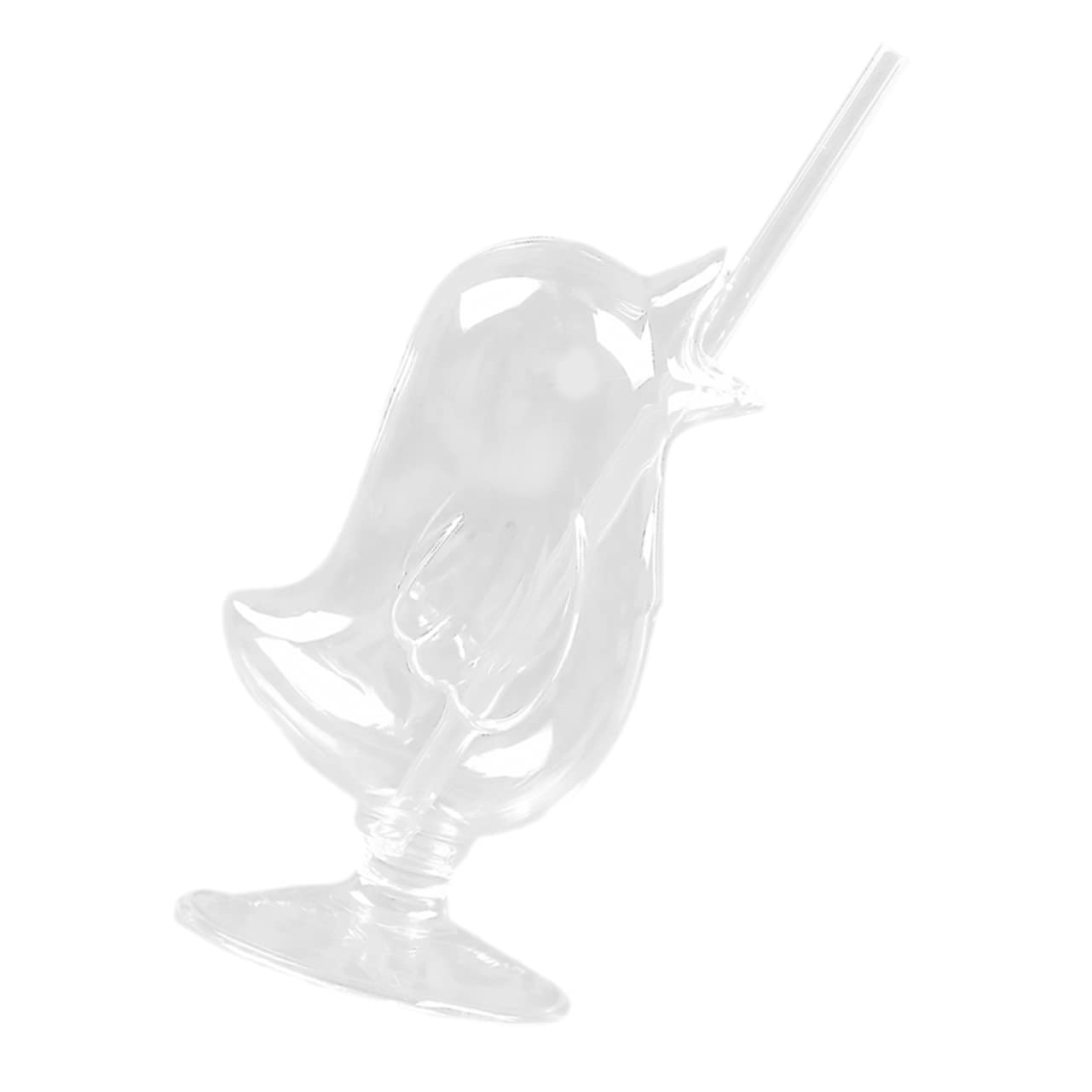 Cabilock 4 Piezas Copa de con Forma de Ave Vaso de Vidrio Transparente para Fiestas y Bodas Diseño Elegante para Vino y Bebidas Frías