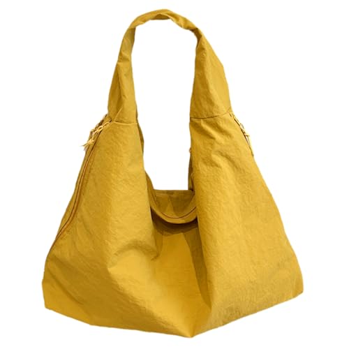 Women's Slouchy Nylon Tote Bag - Multiple Pockets, Adjustable Strap, Crossbody Shoulder Hobo Purse - View #7