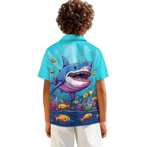 Upetstory Kids Button Down Shirt for Boys T-Shirt Size 1-16 Years Old2