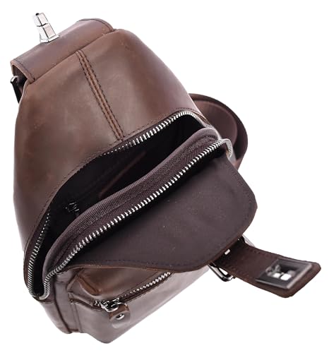 Sac de poitrine en cuir véritable Phoenix, prestige et voyage - 4