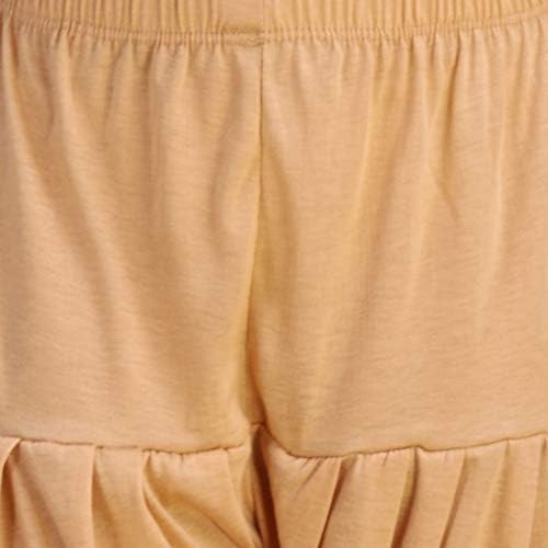 Image of Ultra Soft Rayon Viscose Solid Attractive Pleated Pattern Casual wear Patiala Pants for Womens