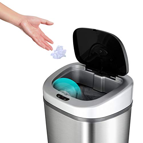 Caneca de basura sensor 21.1 gal acero inoxidable miniatura 2