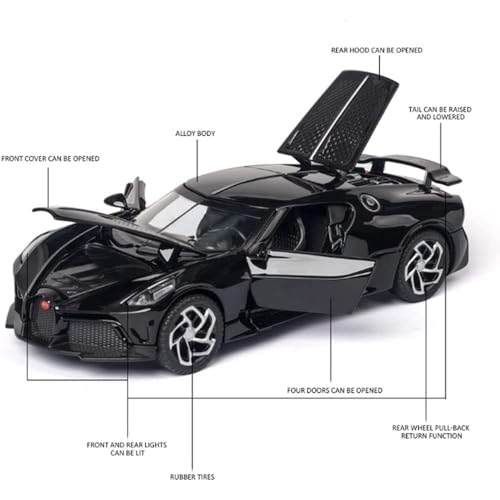 Image of Kids Toy car Playsets 1:32 Die Cast Metal Toy car B Model Car Pull Back Metal Cars with 4 Openable Doors Light and Musical Sound (Multi)