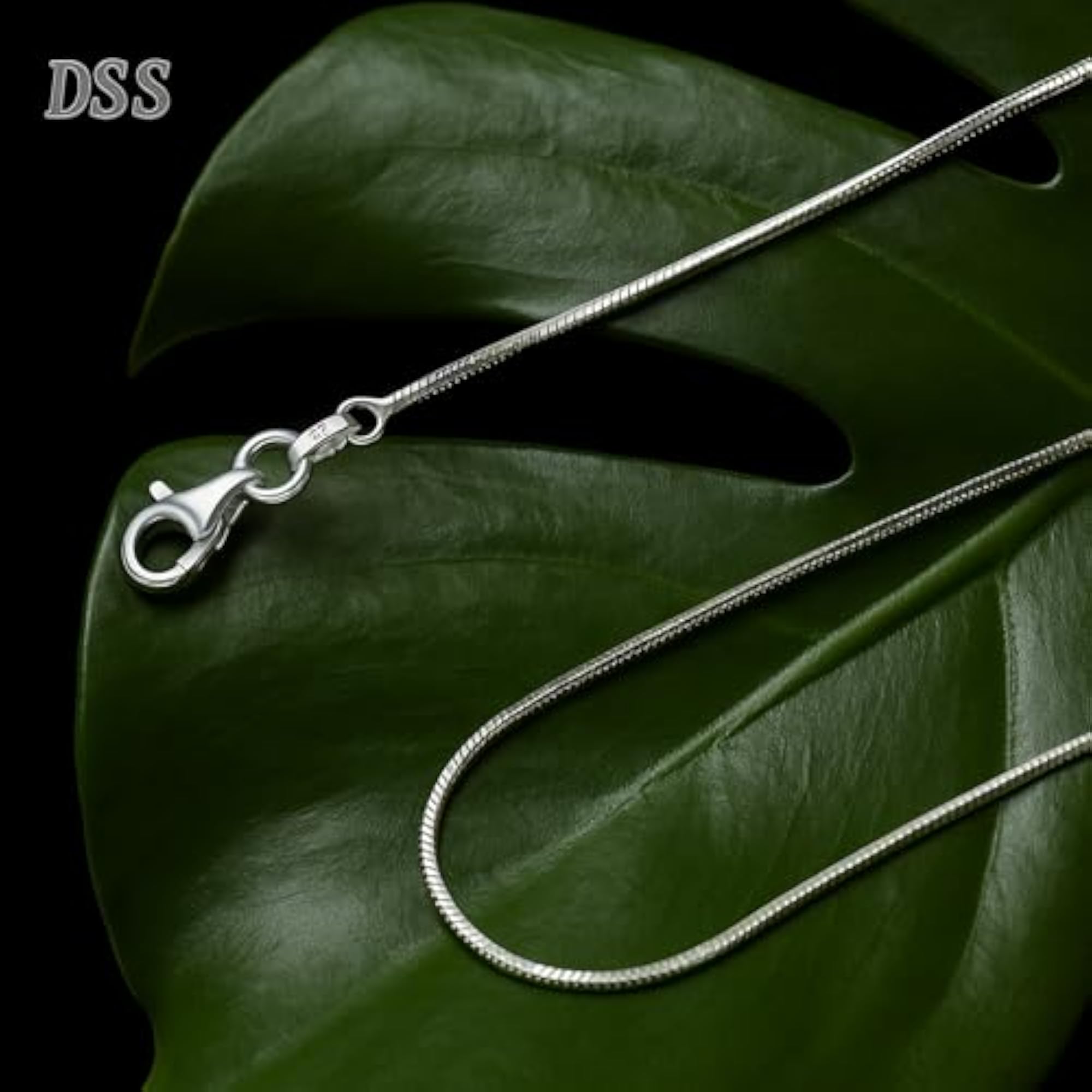 Women's 925 Italian Snake Chain Necklace, Adjustable