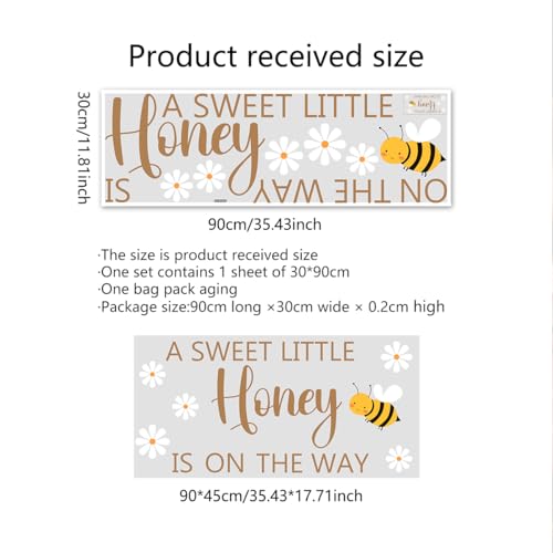Vinilo decorativo bebe tema abeja para baby shower miniatura 2