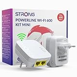 STRONG - Powerline Wifi 600 Duo Mini - 2 Adattatori 600 Mbps/Wifi 300 Mbps - Compatibile c...