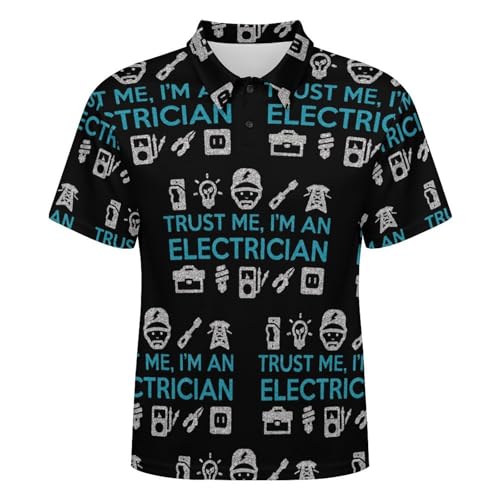 Trust Me I'm an Electrician Mens Polo Shirt Short Sleeve Top Tee Casual T-Shirt4