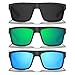 DioKiw Polarized Sunglasses for Men Sporty Style Design Driving Travel Sun Glasses Lightweight Square Frame UV Protection Goggles