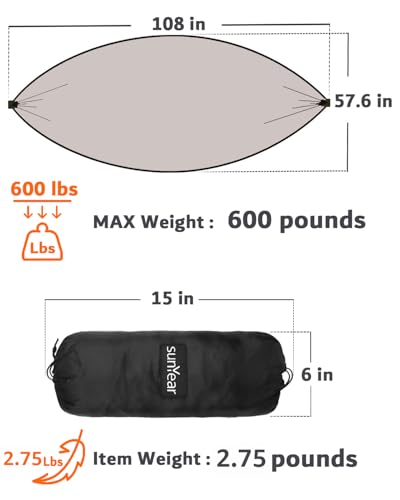Image of Sunyear Camping Hammock 4 Season Quilted Winter Hammock- Cozy and Durable, Best for Cold Weather