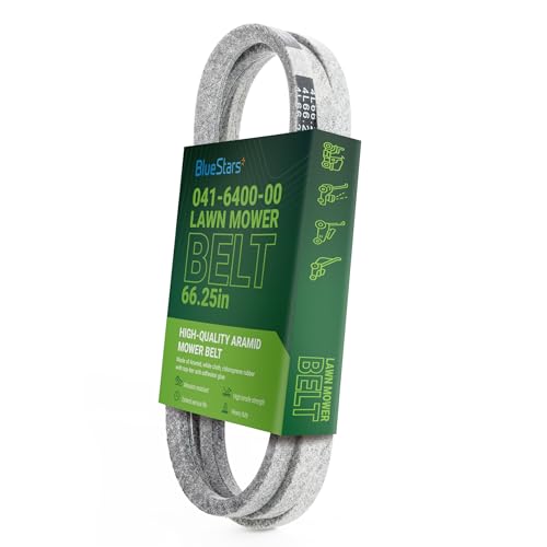 Image of BlueStars 041-6400-00 Pump Belt | Heavy-Duty Aramid Cord | 1 /2 inch x 66.25 inch | Pump Belt Fits Bad Boy MZ Magnum ZT Elite ZT Avenger CZT Outlaw Stand-On Compact Outlaw 041640000 Mower Drive Belt