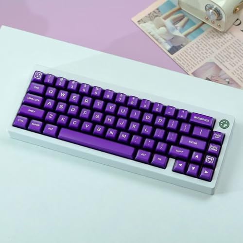 Image of 142 Keys PBT Doubleshot Transluent Keycaps Purple SA Profile Keycaps Set Fit for 61 /64 /87 /104 /108 Cherry Mx Switches Mechanical Keyboard