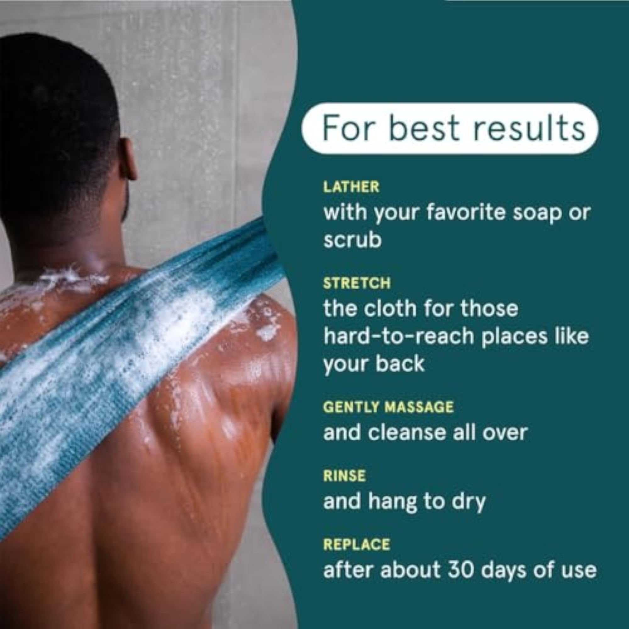 Sport Exfoliating Stretch Cloth, 3 Count