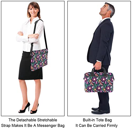 Maletín para portátil de 14.5 pulgadas con costuras invisibles bolso floral de hombro premium 4