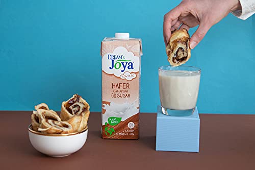 Joya Haferdrink 0% Zucker, 10 x 1L - Pflanzliche Milchalternative, Ohne Zuckerzusatz, Laktosefrei, Vegan, Fettarm, Milchfreie Milchalternative