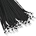 45cm Schlüsselband 100 Stück Lanyards schlüsselanhänger band lanyard Nackenband Swivel Schließe Umhängebänder mit Karabinerhaken Büro Abzeichen für ID-Karten Ausweise Schlüssel für ID-Karten(Schwarz)