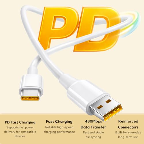 Image of HANYCONY 65w Type C Charging Cable | Compatible with Realme 12 /12 Pro Plus /11 Pro Plus /11 Pro /10 Pro+ /9 Pro /8 /7 / 60 Pro /50 Pro /30 /20 /C21 | SUPERVOOC Support | Original Fast Charging