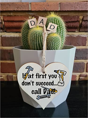 Handmade Wooden Hanging Heart Plaque Gift for Dad this Fathers Day Novelty Fun Keepsake - Image 4