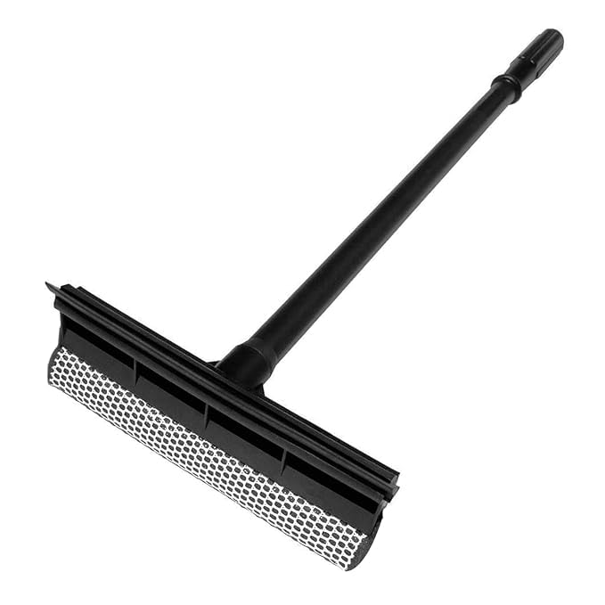 WISHBONE Black wiperWindow Squeegee Cleaning Tool and Windshield Cleaner Tool with Long-Reach Handle and Rubber Squeegee Car Exterior Interior and Home Use (Black) (B0CVQGD765) Amazon Price History, Amazon Price Tracker